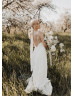 V Neck Ivory Chiffon Simple Boho Wedding Dress V Neck Ivory Chiffon Simple Boho Wedding Dress